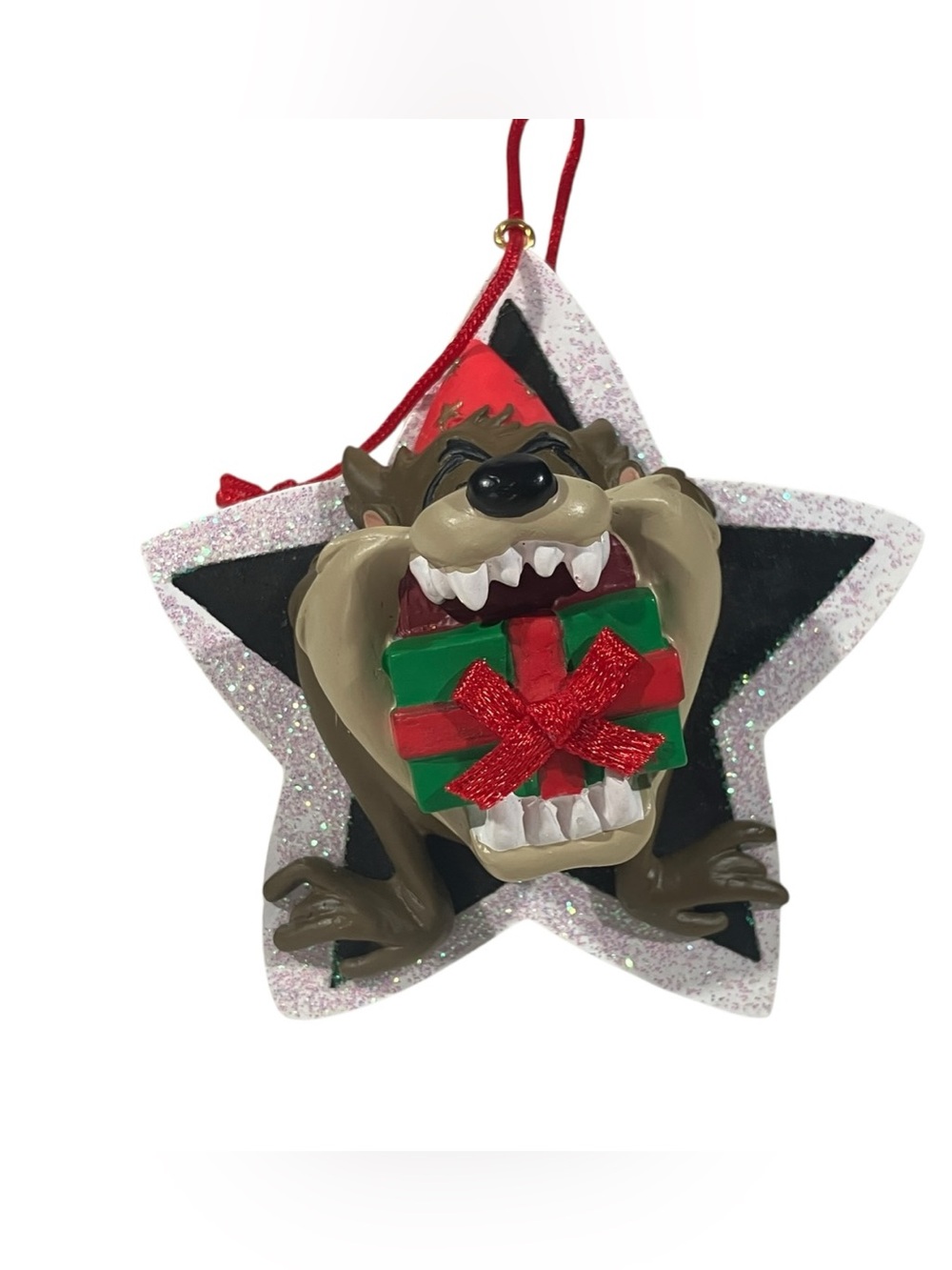 Vtg Warner Bros. 1996 Looney Tunes Taz Tasmanian Devil Star Christmas Ornament